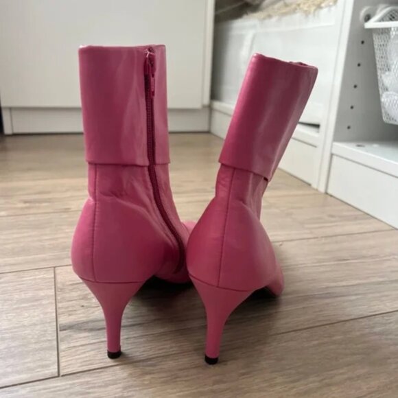 Vintage Chadwick Pink Leather Ankle Boots US 5 - Picture 2 of 7